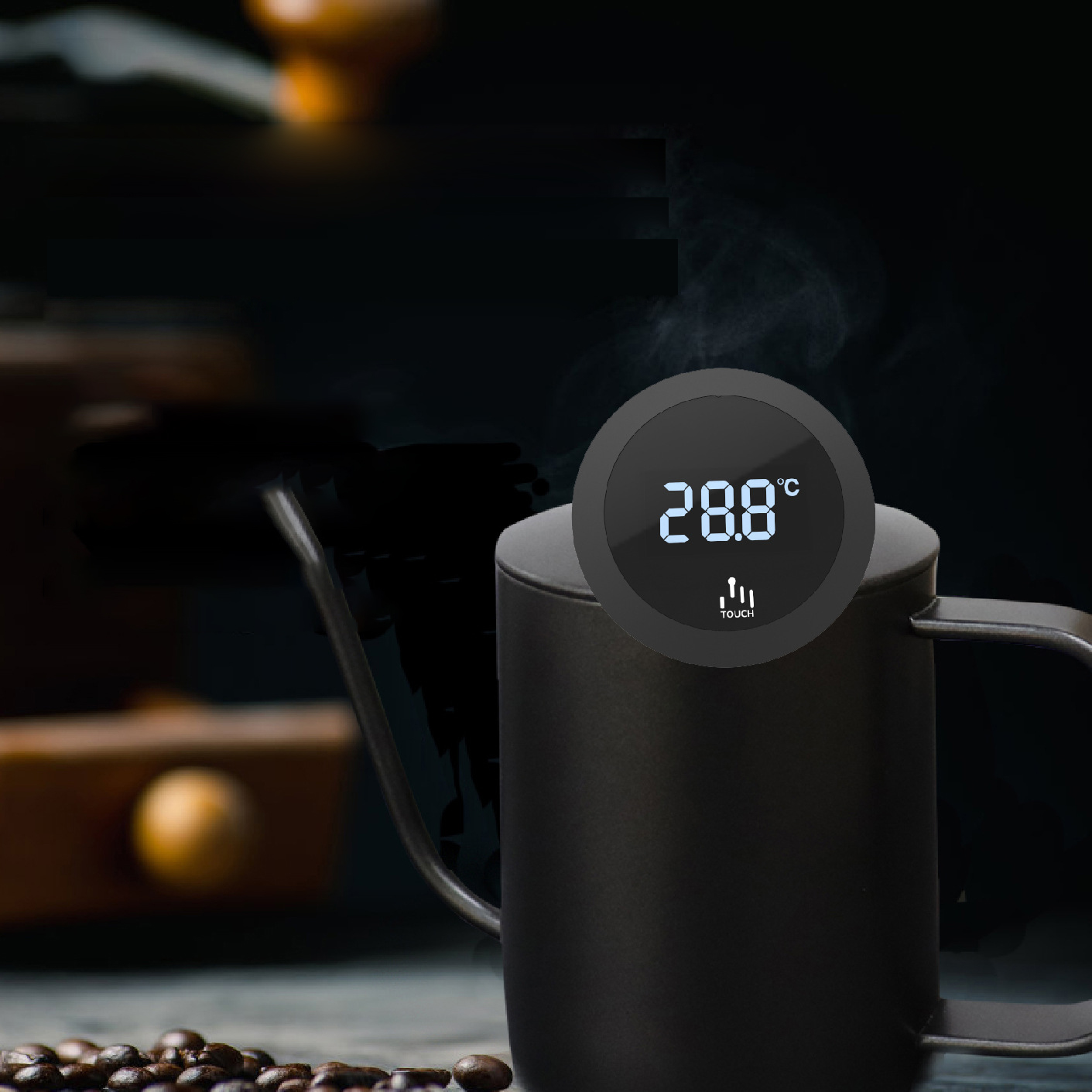 Milk Steaming Pitcher - 0 إلى 100 ℃ ميزان حرارة