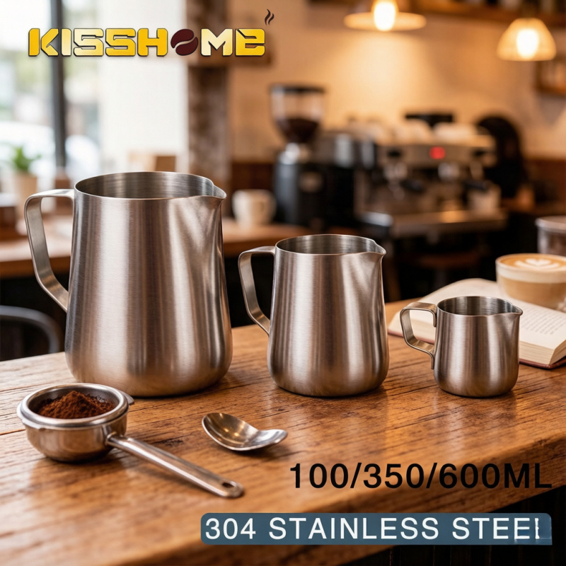 Milk Steaming Pitcher - إبريق رغوة القهوة من الفولاذ المقاوم