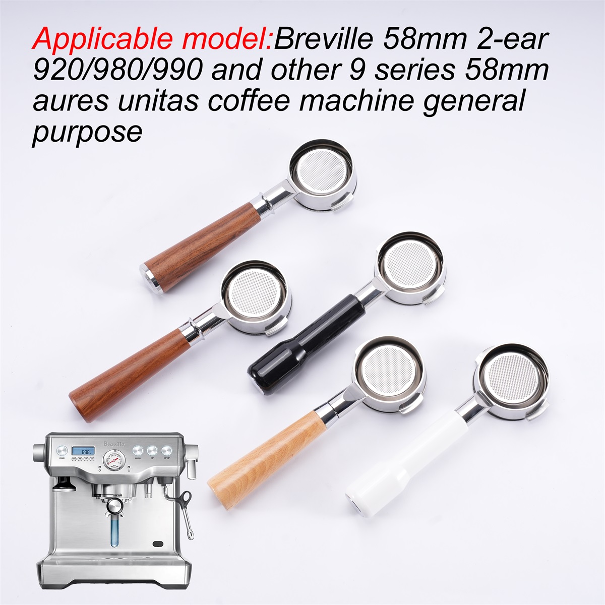 Naked Portafilter Bottomless - Breville Bottomless Portafilter للباريستا ، بريفيل