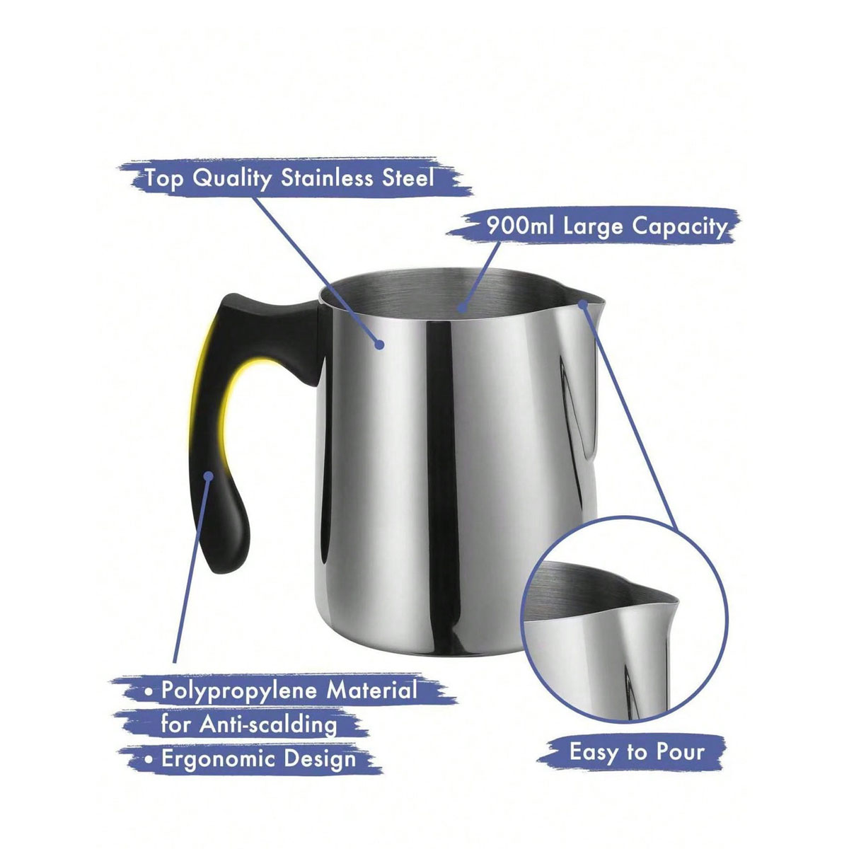 إبريق لاتيه آرت من الفولاذ الم - مراجعة Milk Steaming Pitcher وسعره