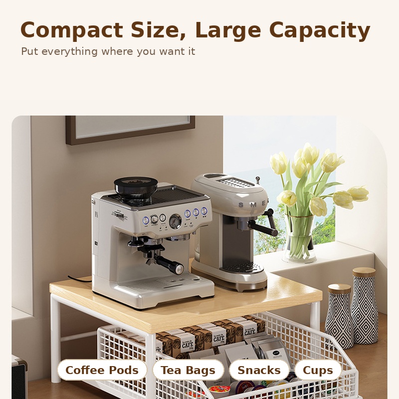 رف تخزين لماكينة القهوة مع درج - مراجعة Coffee Equipment Bag وسعره